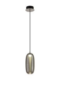 Drivemo Pendant, 1 x 6W LED, 4000K, 540lm, Smoked/Black, 3yrs Warranty