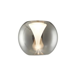 Andromeda 13cm Round (A) Glass Shade, Chrome With Inner Frosted Funnel