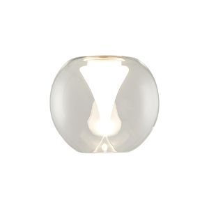 Andromeda 13cm Round (A) Glass Shade, Clear With Inner Frosted Funnel