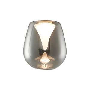 Andromeda 12cm Wine (B) Glass Shade, Chrome With Inner Frosted Funnel