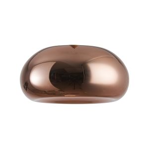Andromeda 15cm Ellipse (C) Glass Shade, Copper With Inner Frosted Funnel