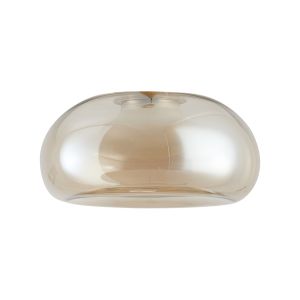 Andromeda 15cm Ellipse (C) Glass Shade, Amber With Inner Frosted Funnel