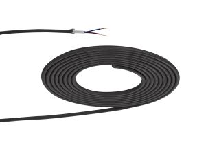 Briciole 25m Roll Grey Braided 2 Core 0.75mm Cable VDE Approved