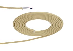 Briciole 25m Roll Beige Braided 2 Core 0.75mm Cable VDE Approved