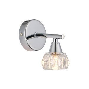 Ardice Wall Light, 1 Light G9, Polished Chrome/Clear Glass