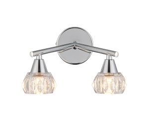 Ardice Wall Light, 2 Light G9, Polished Chrome/Clear Glass