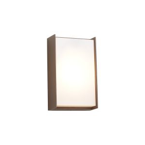 Calida Wall Lamp, 1 x 10W LED, 3000K, 500lm, IP65, Dark Brown/Opal, 3yrs Warranty