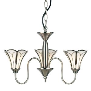 Endon ARIA-3SN 3 Light Pendant In Satin Nickel *Order Glass Separately*