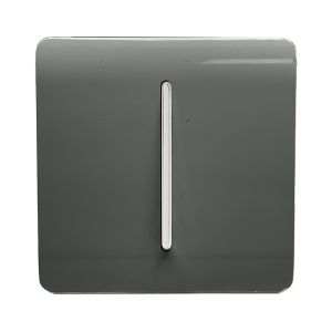 Charcoal Screwless 10A Triple Pole Bathroom Fan Isolator Switch, (25mm Back Box Req.), 10yrs Warranty