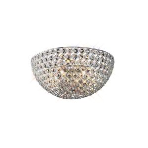 Ava Circular Wall Lamp 2 Light G9 Polished Chrome/Crystal