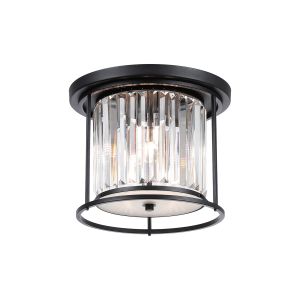 Munito IP 36cm Ceiling, 3 x G9, IP44, Satin Black / Clear