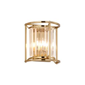 Munito IP Wall Lamp, 2 x G9, IP44, Gold / Clear
