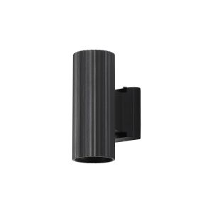 Gullo Ribbed Line Wall Lamp (FRAME ONLY) 2 x GU10, IP54, Black, 2yrs Warranty