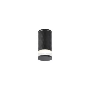 Gullo 6.4cm Diamond Pattern Ceiling With X Pattern Acrylic Shade, 1 x GU10, IP54, Black/Clear/Frosted, 2yrs Warranty