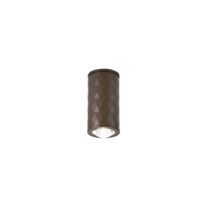 Gullo 6.4cm Diamond Pattern Ceiling With Dome Acrylic Shade, 1 x GU10, IP54, Dark Brown/Clear/Frosted, 2yrs Warranty