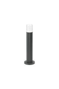 Gullo Ribbed Line 35cm Post Lamp With Bubble Acrylic Shade, 1 x GU10, IP54, Grey/Clear, 2yrs Warranty