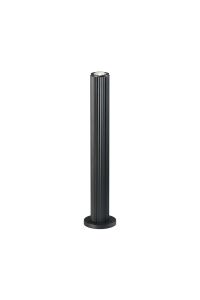 Gullo Ribbed Line 55cm Post Lamp With Dome Acrylic Shade, 1 x GU10, IP54, Grey/Clear/Frosted, 2yrs Warranty