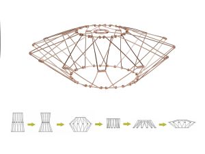 Flexa, 40cm Non-Electric Rose Gold Adjustable & Flexible Shade