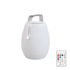 Barrel IP44 Portable 3W Speaker, 120lm, 3W LED RGBW Lamp Bluetooth Connection / Remote Control, 2yrs Warranty