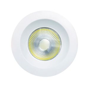 Basico COB Downlight 9.5cm Round 5W COB LED 4000K, 450lm, Matt White, Driver Included, 3yrs Warranty