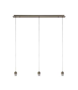Baymont Antique Brass 3 Light E27 Universal  Linear Pendant, Suitable For A Vast Selection Of Shades 2m