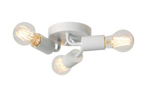 Baymont 20cm White 3 Light E27 Universal Flush Ceiling Fixture, Suitable For A Vast Selection Of Shades