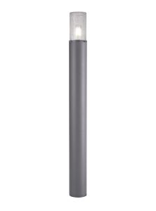 Pizzasy 90cm Post Lamp 1 x E27, IP54, Anthracite/Crackled Clear, 2yrs Warranty