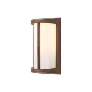 Mistral Wall Lamp, 1 x E27, IP54, Dark Brown/Opal, 2yrs Warranty