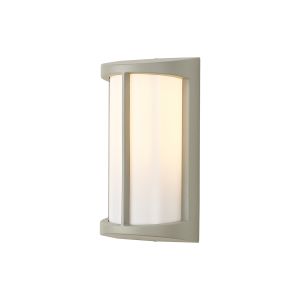 Mistral Wall Lamp, 1 x E27, IP54, Matt Silver/Opal, 2yrs Warranty