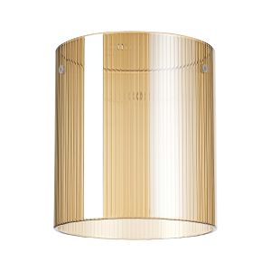 Brandroot Ribbed 180 x 200mm Glass, Narrow Inner Lines, Amber