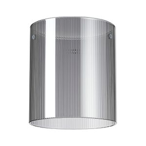 Brandroot Ribbed 180 x 200mm Glass, Narrow Inner Lines, Smoke