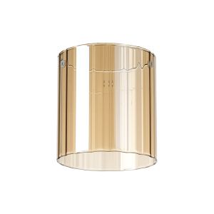 Brandroot Ribbed 140 x 150mm Glass, Wide Inner Lines, Amber