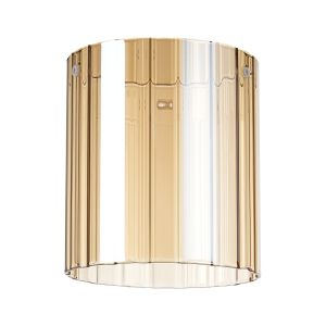 Brandroot Ribbed 180 x 200mm Glass, Wide Inner Lines, Amber