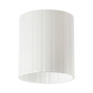 Brandroot Ribbed 180 x 200mm Glass, Wide Inner Lines, Gloss White