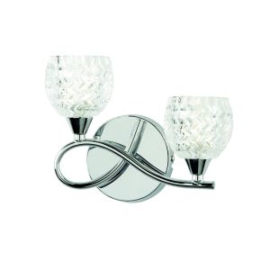 ENDON-BOYER-2WBCH-L BOYER DOUBLE WALL LIGHT POLISHED CHROME PLATE/CLEAR GLASS FINISH
