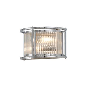 Lyon Wall Light, 2 x E14, Polished Chrome/Clear Glass