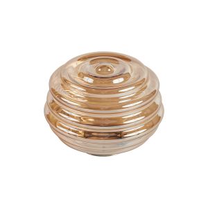 Corte 18cm Round (A) Amber Rippled Glass Shade