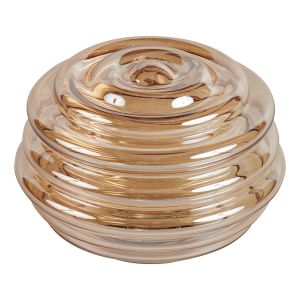 Corte 28cm Round (A) Amber Rippled Glass Shade