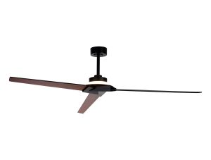 Brisa 175cm 20W LED Dimmable Ceiling Light With 40W Fan, 2700-5000K Remote & APP Control, Black/Wood, Reversible Blades, 1400lm, IP44, 5yrs Warranty