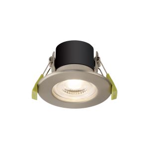 Byron 5W, Triac Dimmable 3CCT 3000K/4000K/5500K LED Fire Rated Downlight, Satin Nickel, Cut Out: 60mm, 550lm, IP65, DRIVER INC, 60° Deg, 5yrs Wrnty