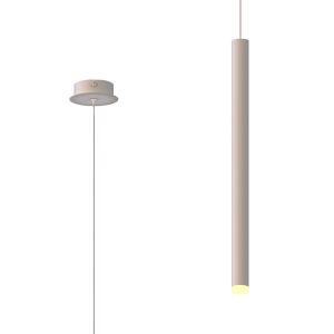Cala 52cm Tube 1 Light 2.55m Pendant, 6W LED, 3000K, 420lm, Sand White, 3yrs Warranty