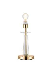 Arena 34cm Table Lamp WITHOUT SHADE, 1 Light E27, French Gold/Clear Crystal