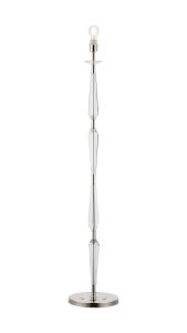 Arena Floor Lamp WITHOUT SHADE, 1 Light E27, Polished Nickel/Clear Crystal