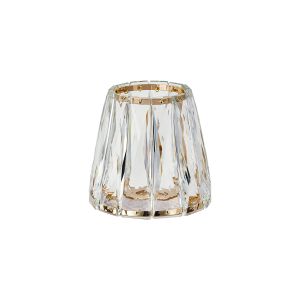 Arena 12.5x11.5cm Screw On Shade (A), French Gold Clear Crystal