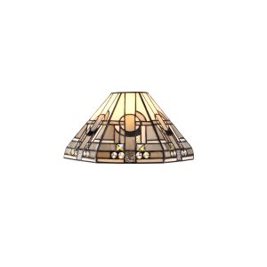 Kiddily, Tiffany 30cm Non-electric Shade Suitable For Pendant/Ceiling/Table Lamp, White/Grey/Black/Clear Crystal