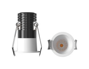 Cane 6cm Spotlight, 7W LED, 3000K, 525lm, White, Cut Out: 54mm, Driver Included, 3yrs Warranty