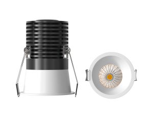 Cane 7.5cm Spotlight, 12W LED, 4000K, 940lm, White, Cut Out: 74mm, Driver Included, 3yrs Warranty