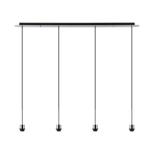 Carrie Polished Chrome 4 Light Linear E27 Universal Pendant (FRAME ONLY), Suitable For A Vast Selection Of Shades