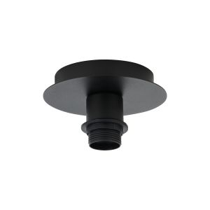 Carrie 15cm Satin Black 1 Light Round E27 Universal Ceiling (FRAME ONLY), Suitable For A Vast Selection Of Shades