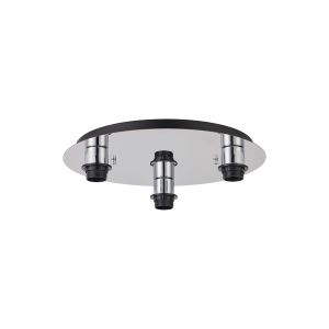 Carrie 40cm Polished Chrome 3 Light E27 Universal Flush Ceiling (FRAME ONLY), Suitable For A Vast Selection Of Shades